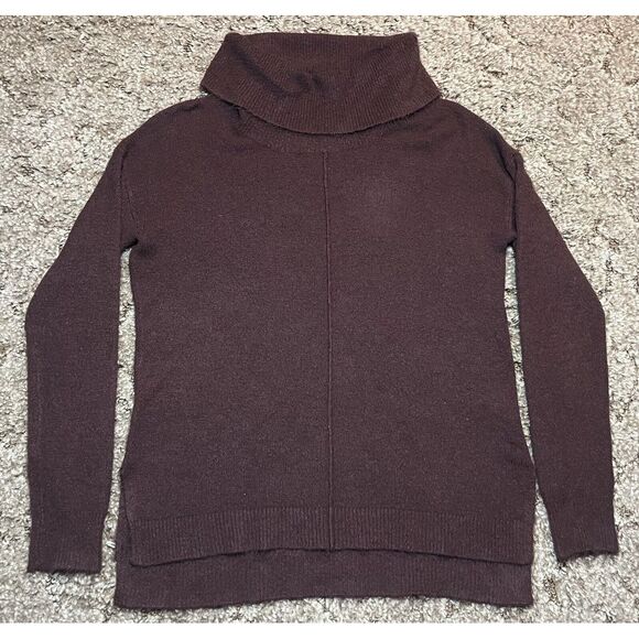 Becool Sweater‎ Womens S Mauve Burgundy Turtle Neck Long Sleeve Casual - Picture 1 of 10